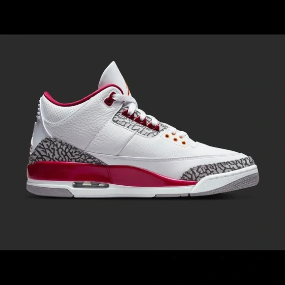 Cardinal Red Limited Air Jordan 3. With a classic twist from the Tinker design